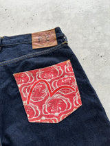00's Evisu Patchwork selvedge Denim Shorts (W34)