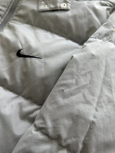 90's Nike Swoosh Zip Up Puffer Jacket (Women's M)