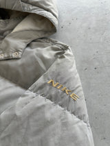 90's Nike Swoosh Zip Up Puffer Jacket (Women's M)