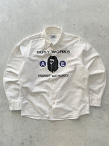 Bape Busy Works heavyweight oxford long sleeve Shirt (XL)