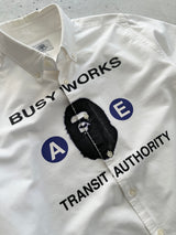 Bape Busy Works heavyweight oxford long sleeve Shirt (XL)