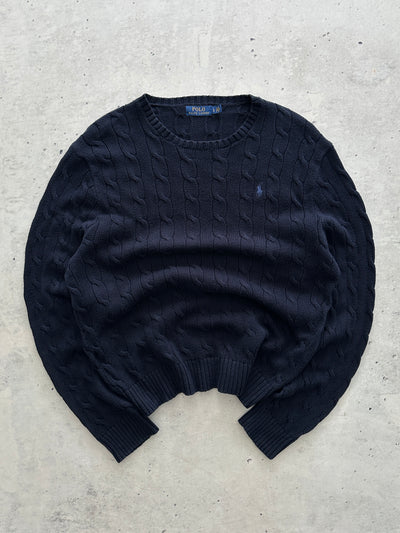 Ralph Lauren Cable Knit Crewneck Jumper (L)