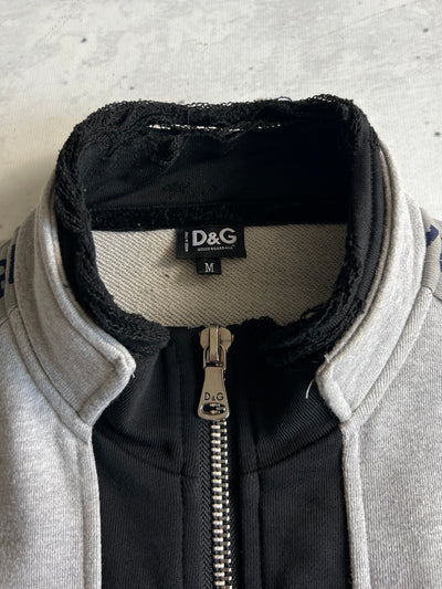 Dolce & Gabbana Distressed Zip Up Sweatshirt (S)