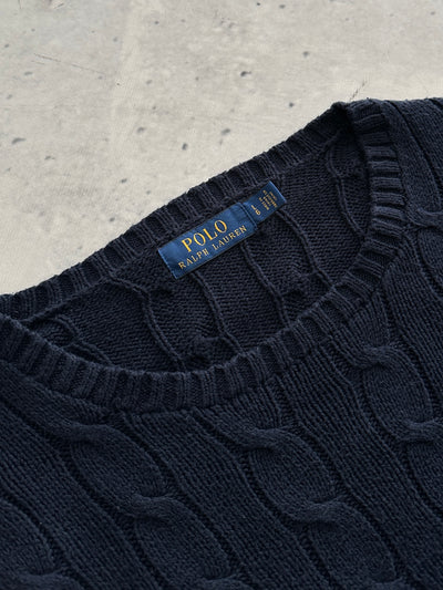 Ralph Lauren Cable Knit Crewneck Jumper (L)