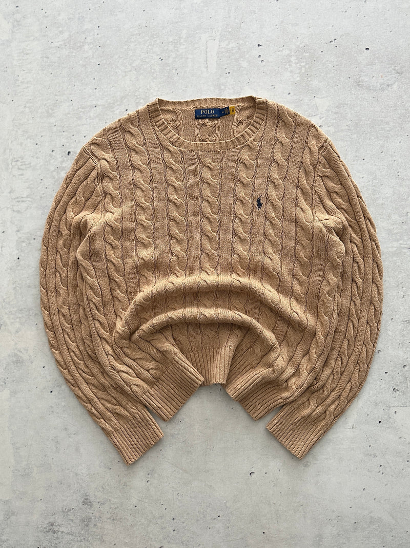 Ralph Lauren Cable Knit Crewneck Jumper (L)