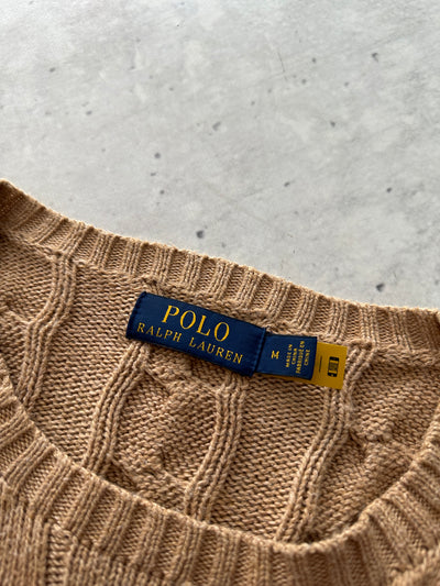 Ralph Lauren Cable Knit Crewneck Jumper (L)