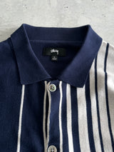 Stussy striped knit Button Up Jumper / Cardigan (S/M)