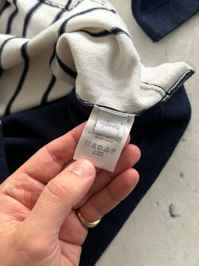 Stussy striped knit Button Up Jumper / Cardigan (S/M)