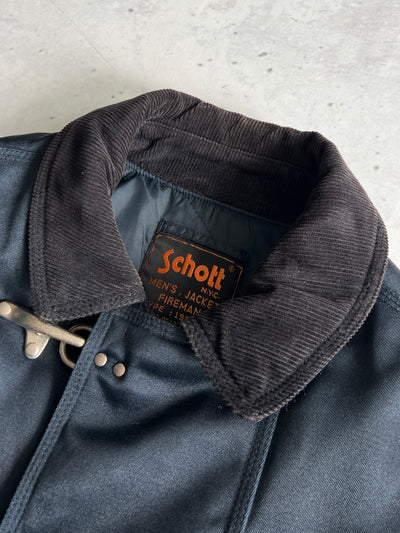 90's Schott NYC Corduroy Collar Fireman Jacket (M)