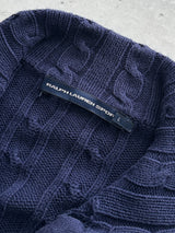 Ralph Lauren Cable Knit Zip Up Jumper (Women's L)