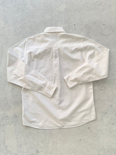 BAPE Slogan heavyweight oxford Long Sleeve Shirt (L)