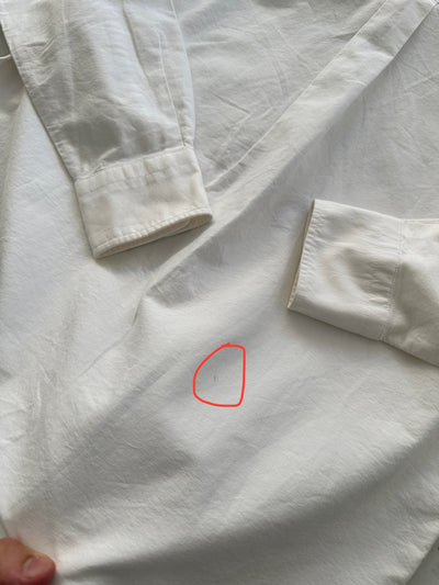 BAPE Slogan heavyweight oxford Long Sleeve Shirt (L)