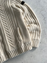 Schott NYC Borg Lined Wool Cable Knit Hooded Jacket (XXL)