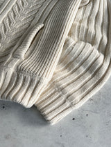 Schott NYC Borg Lined Wool Cable Knit Hooded Jacket (XXL)