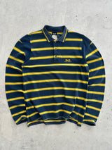 Vintage Dolce & Gabbana Stripe Long Sleeve Polo Shirt (M)