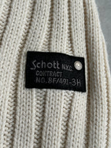 Schott NYC Borg Lined Wool Cable Knit Hooded Jacket (XXL)