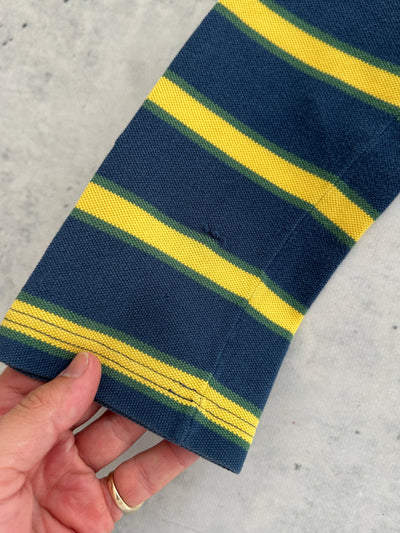Vintage Dolce & Gabbana Stripe Long Sleeve Polo Shirt (M)