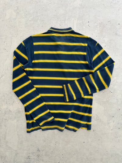 Vintage Dolce & Gabbana Stripe Long Sleeve Polo Shirt (M)
