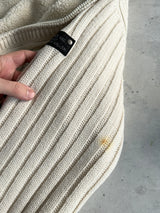 Schott NYC Borg Lined Wool Cable Knit Hooded Jacket (XXL)