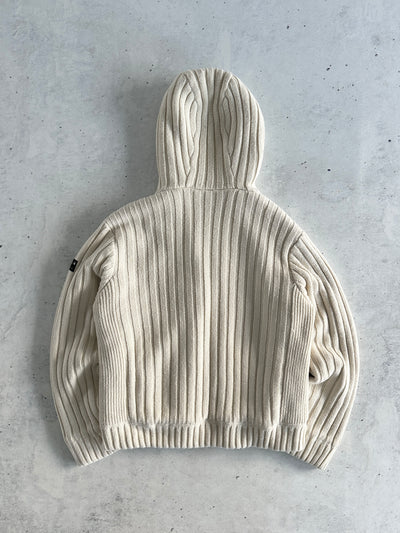 Schott NYC Borg Lined Wool Cable Knit Hooded Jacket (XXL)