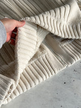 Schott NYC Borg Lined Wool Cable Knit Hooded Jacket (XXL)