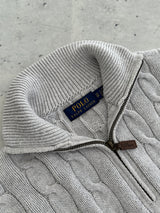 Ralph Lauren 1/4 Zip Cable Knit Jumper (XS)