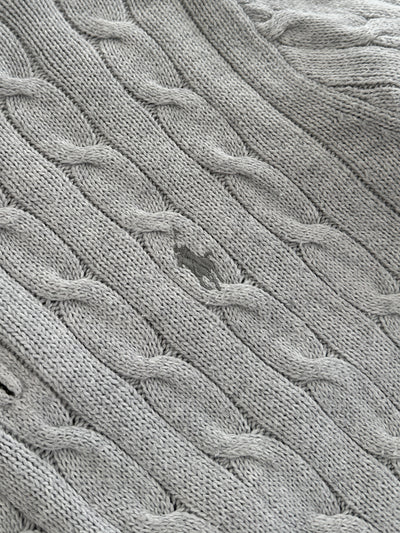Ralph Lauren 1/4 Zip Cable Knit Jumper (XS)