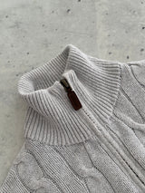 Ralph Lauren 1/4 Zip Cable Knit Jumper (XS)