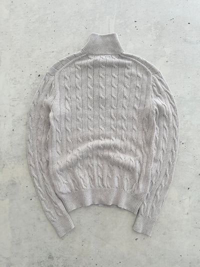 Ralph Lauren 1/4 Zip Cable Knit Jumper (XS)
