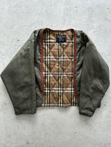 Burberry Nova Check Brushed Cotton Zip Up Bomber Jacket (Women's M)