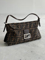 Vintage Fendi Baguette Cloth Shoulder Bag (One Size)