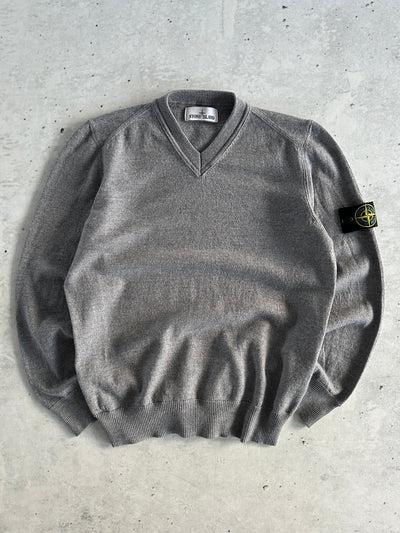 AW/18 Stone Island V Neck Wool Knit Jumper (S)
