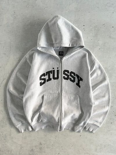 Stussy Spell Out Heavyweight Zip Up Hoodie (L)