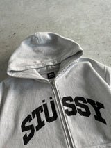Stussy Spell Out Heavyweight Zip Up Hoodie (L)