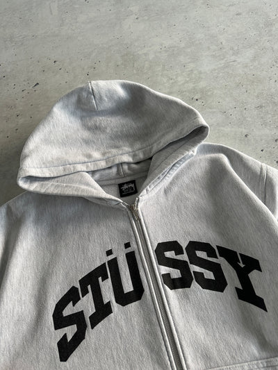Stussy Spell Out Heavyweight Zip Up Hoodie (L)