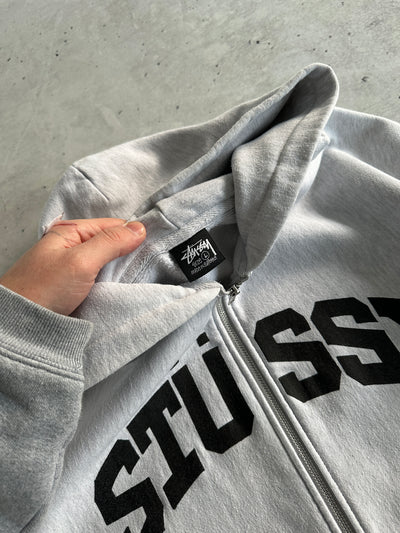 Stussy Spell Out Heavyweight Zip Up Hoodie (L)