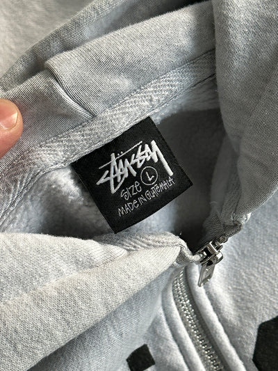 Stussy Spell Out Heavyweight Zip Up Hoodie (L)