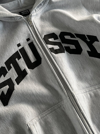 Stussy Spell Out Heavyweight Zip Up Hoodie (L)