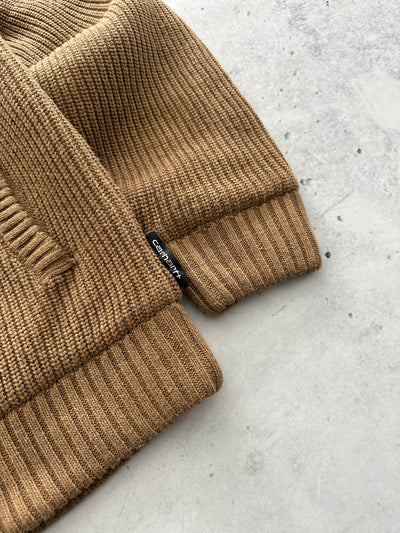 Carhartt WIP Banley Chunky Knit Zip Up Jumper / Jacket (S/M)