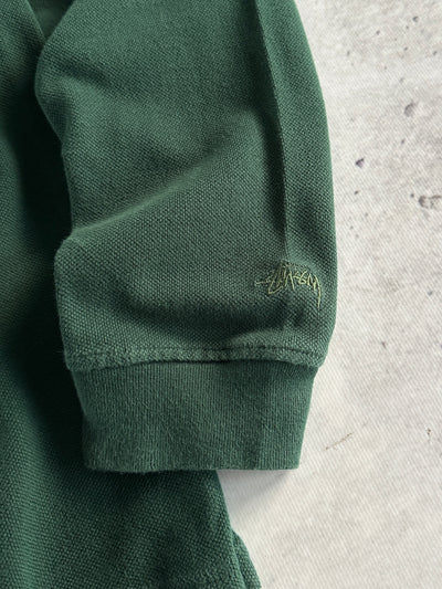 Stussy Full Zip Long Sleeve Polo Shirt (M)