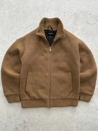 Carhartt WIP Banley Chunky Knit Zip Up Jumper / Jacket (S/M)