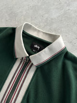 Stussy Full Zip Long Sleeve Polo Shirt (M)