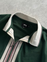 Stussy Full Zip Long Sleeve Polo Shirt (M)