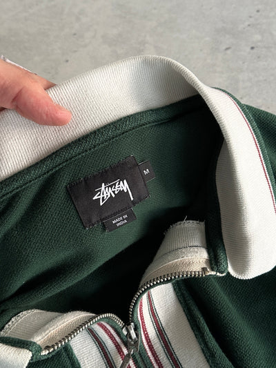 Stussy Full Zip Long Sleeve Polo Shirt (M)