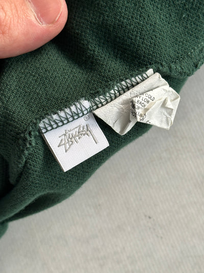 Stussy Full Zip Long Sleeve Polo Shirt (M)