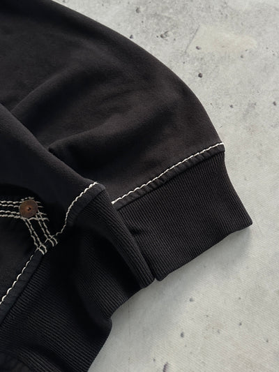 True Religion Contrast Stitch Heavyweight Zip Up Hoodie (M)