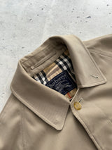 Vintage Burberry Nova Check Trench Coat / Mac (M)