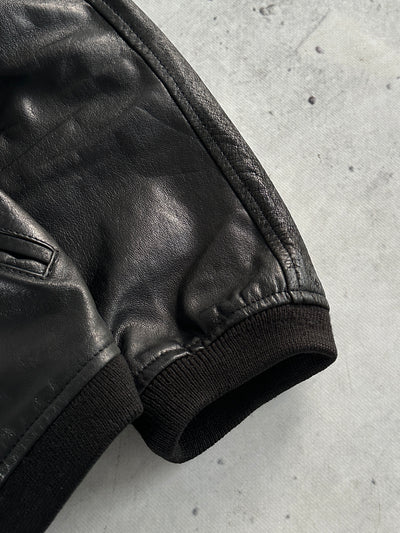 Schott NYC Zip Up Leather Bomber Jacket (S)