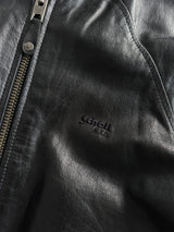 Schott NYC Zip Up Leather Bomber Jacket (S)