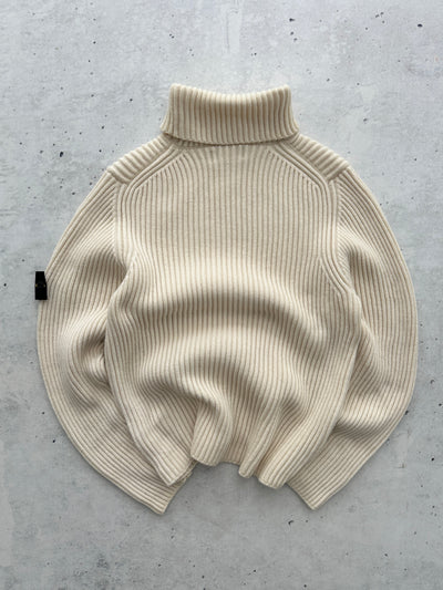 00's Stone Island Chunky Turtle Neck Jumper (S)